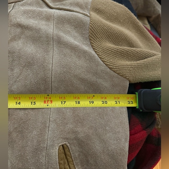 80’s Leather Knit Bomber Jacket Stranger Things Made in Korea Preppy Streetwear - Picture 11 of 11